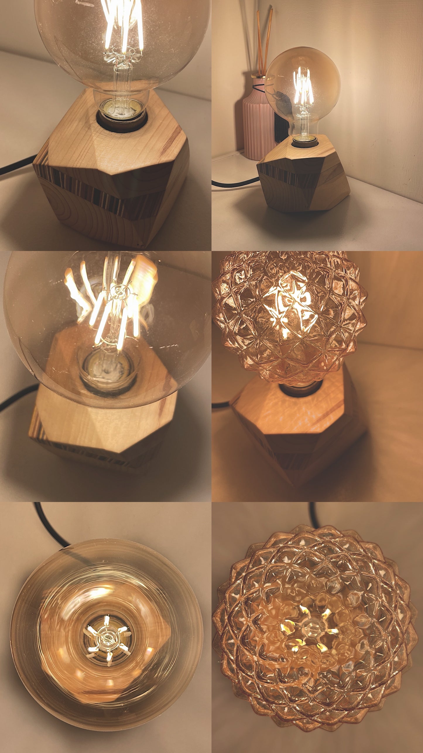 Geometric bulb lamp holder幾何復古燈泡式桌燈