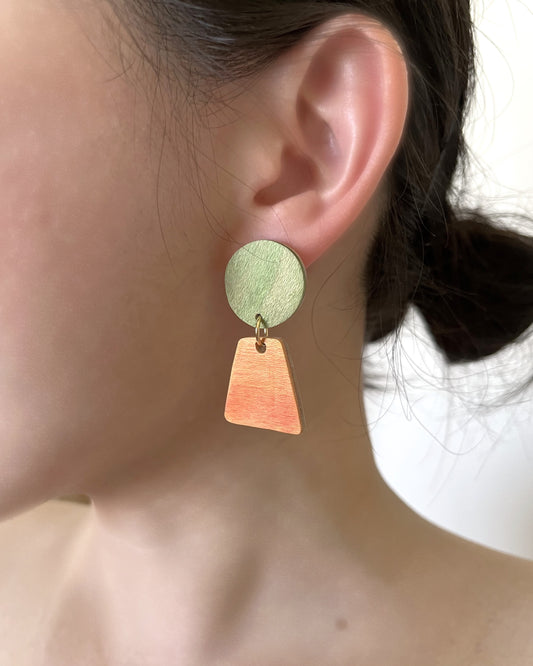 simple color dangle earrings 單色吊墜耳環