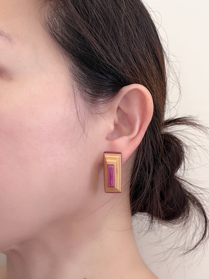 stereoscopic geometric earrings 立體幾何耳環