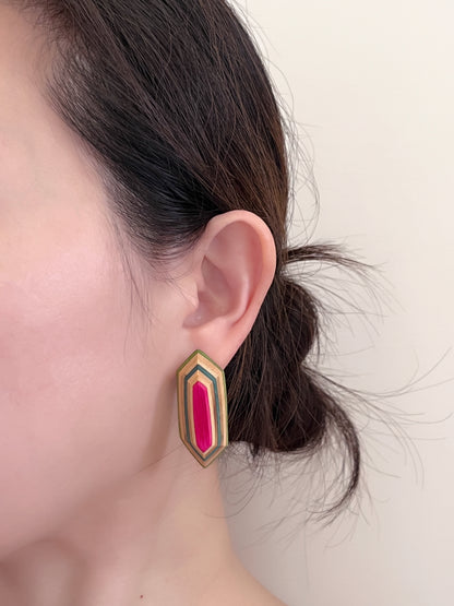 stereoscopic geometric earrings 立體幾何耳環