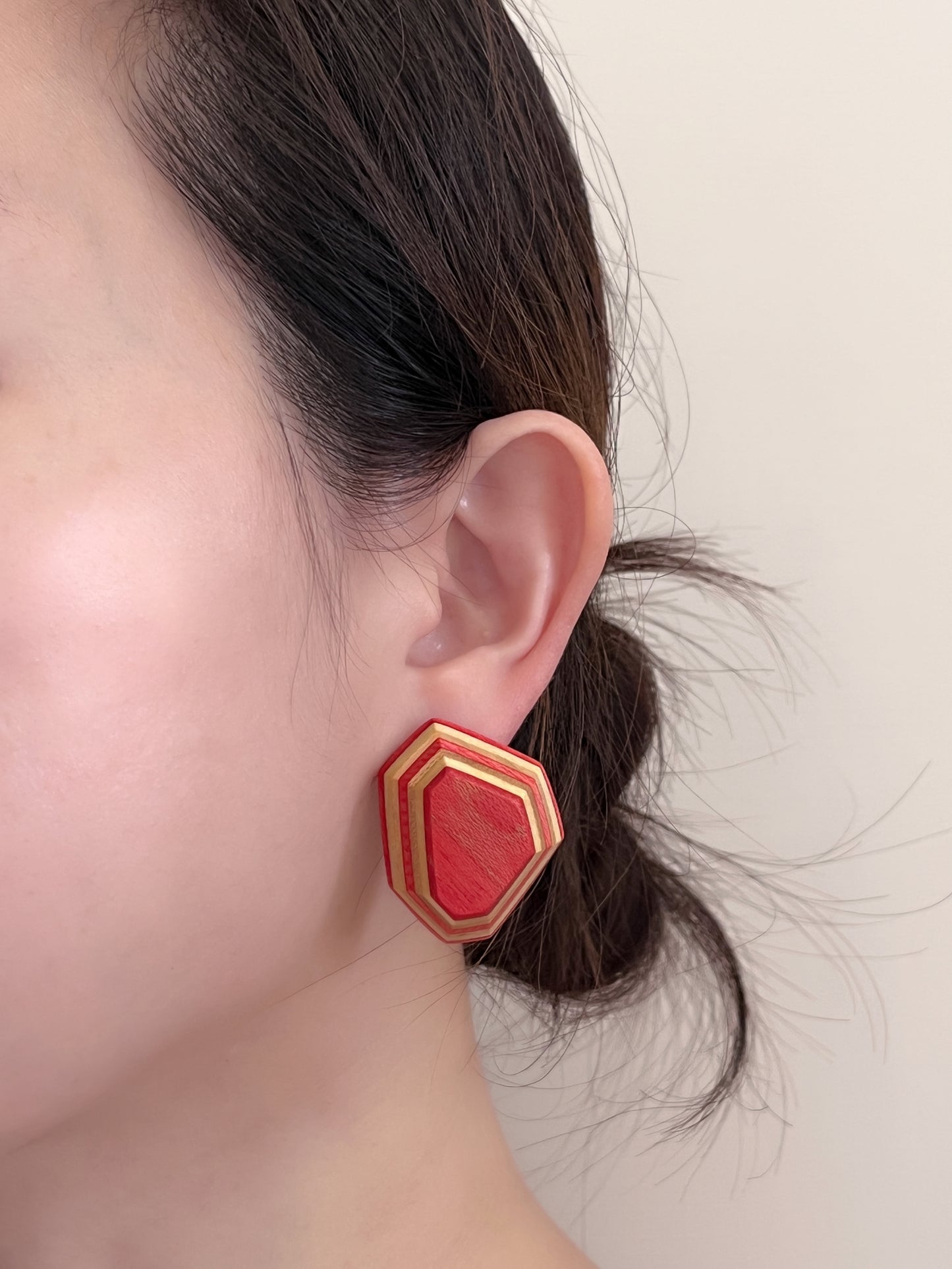 stereoscopic geometric earrings 立體幾何耳環