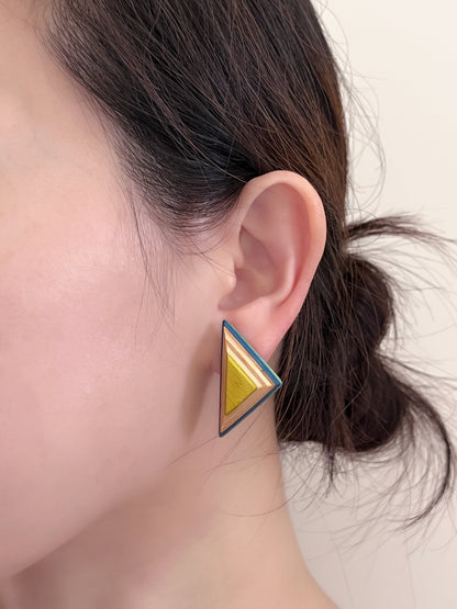 stereoscopic geometric earrings 立體幾何耳環