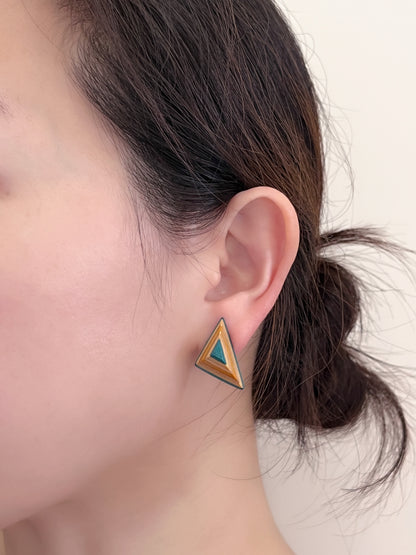 stereoscopic geometric earrings 立體幾何耳環