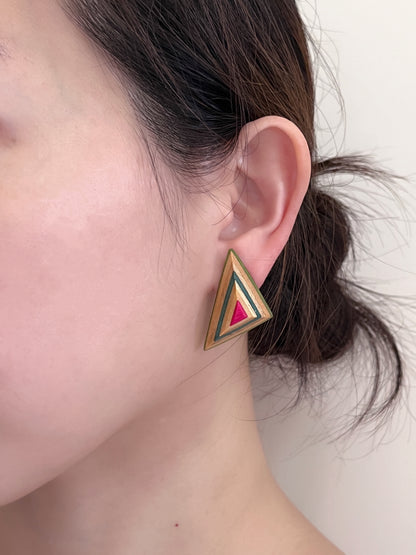 stereoscopic geometric earrings 立體幾何耳環