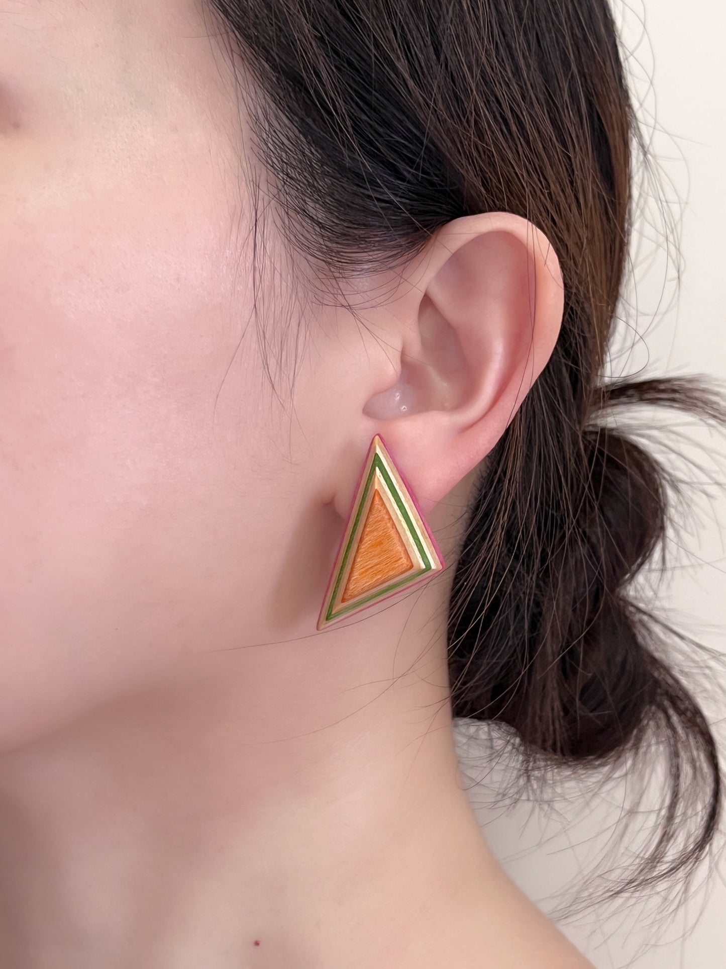 stereoscopic geometric earrings 立體幾何耳環