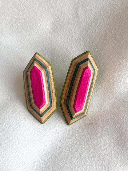 stereoscopic geometric earrings 立體幾何耳環